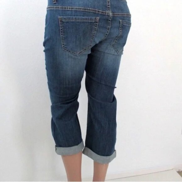 Lane‎ Bryant Jeans DISTRESSED Women's Ankle Cropped Blue Denim Plus Size 20 NWT - Picture 3 of 5
